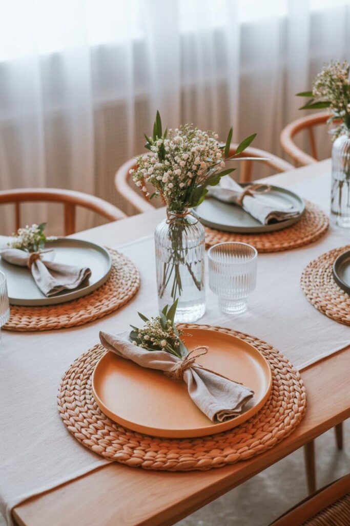 elegant fall warm colored table set